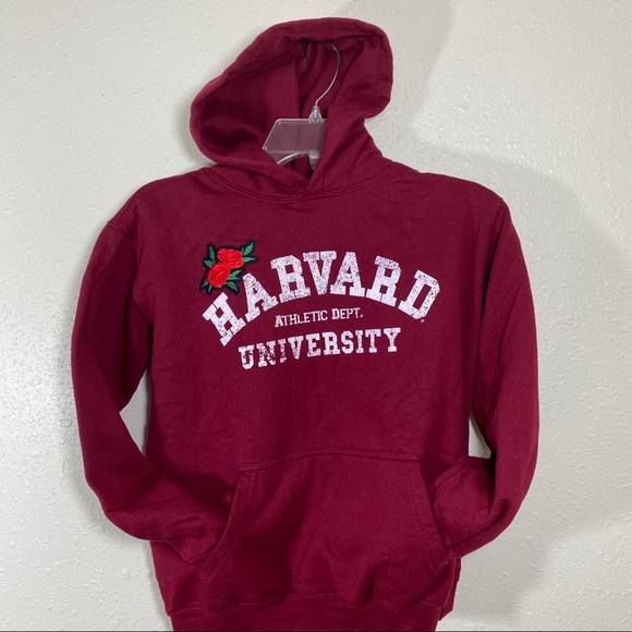 Forever 21 Girls 10/12 Hoodie burgundy Harvard University - Picture 1 of 4